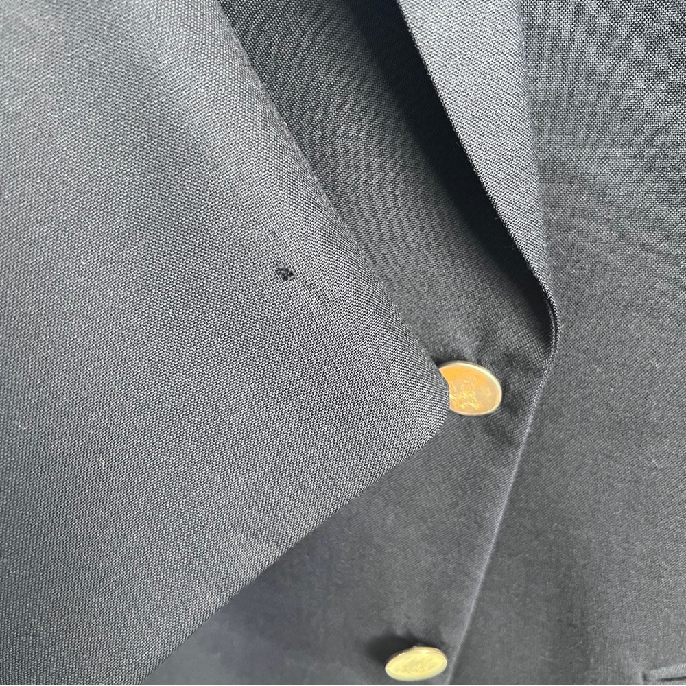 VTG Burberry Men’s Navy Wool Blazer/Jacket Classic Grandpa Preppy Old Money - Picture 7 of 15